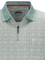 Hajo Square Print Stay Fresh Polo Shirt Green