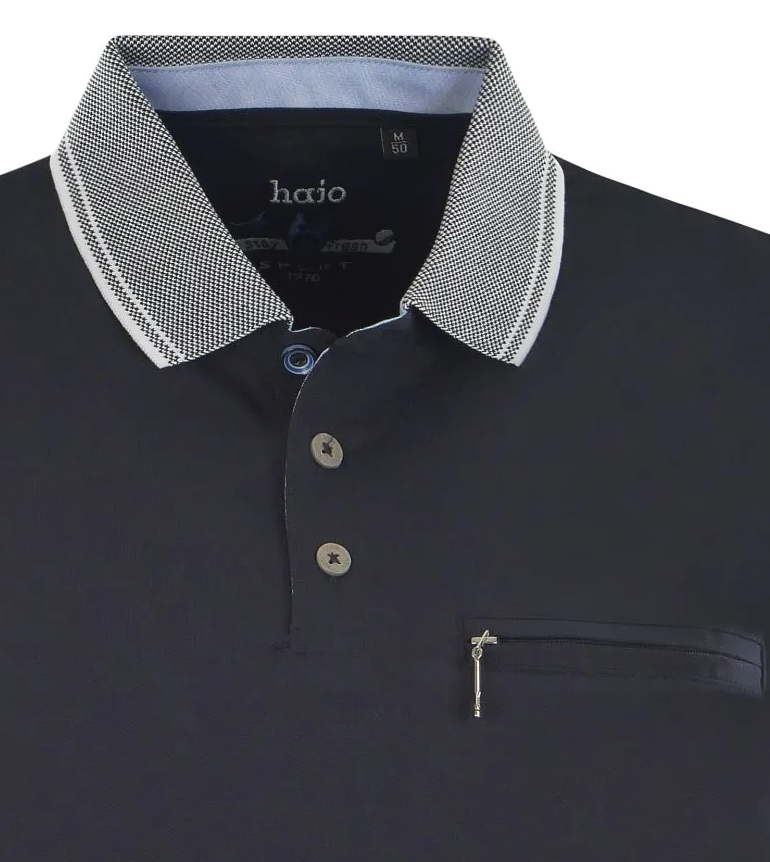 Hajo Stay Fresh Navy Polo Shirt Navy