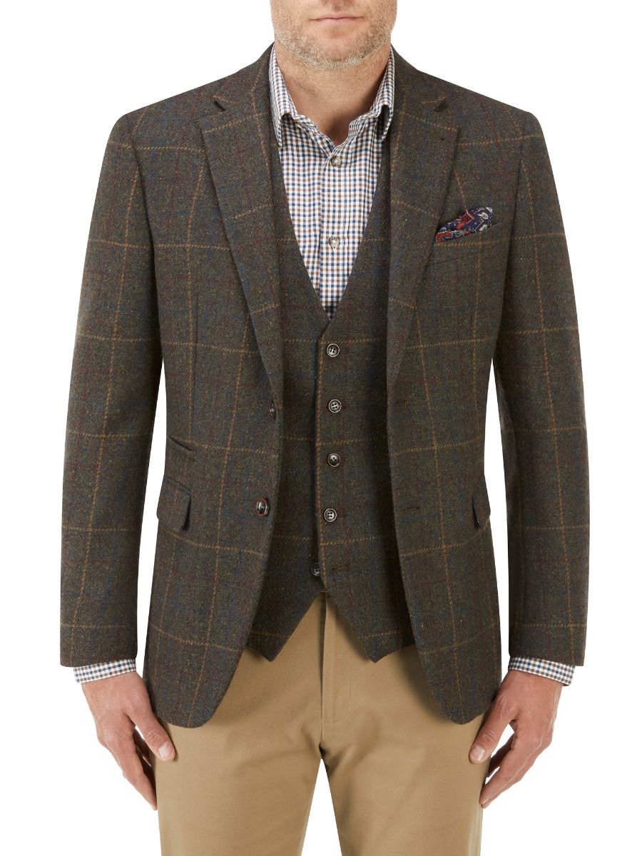 Skopes Hanagan Green Check Sports Jacket Green