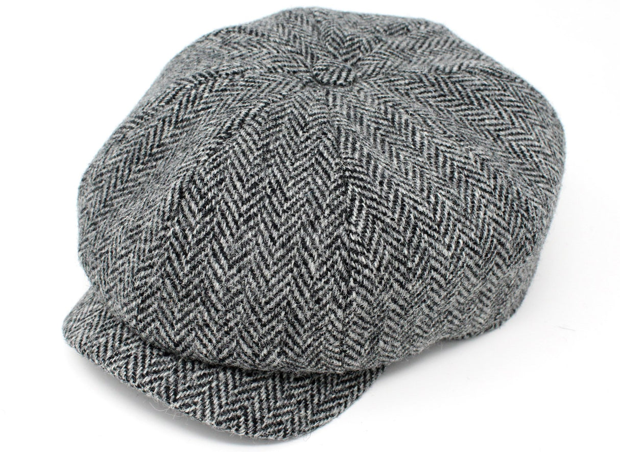 Hanna Hats J.P. Cap Grey Tweed Grey