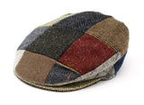 Hanna Hats Vintage Patchwork Tweed Cap Brown