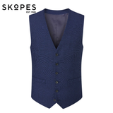 Skopes Harcourt Navy X-Long Waistcoat Navy