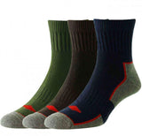 H.J. Hall 3-Pack Workwear Short Socks Green