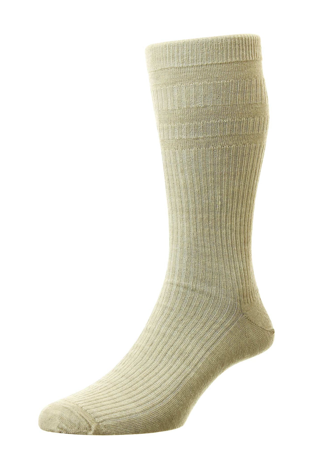 H.J. Hall Soft Top Wool Beige Socks Beige
