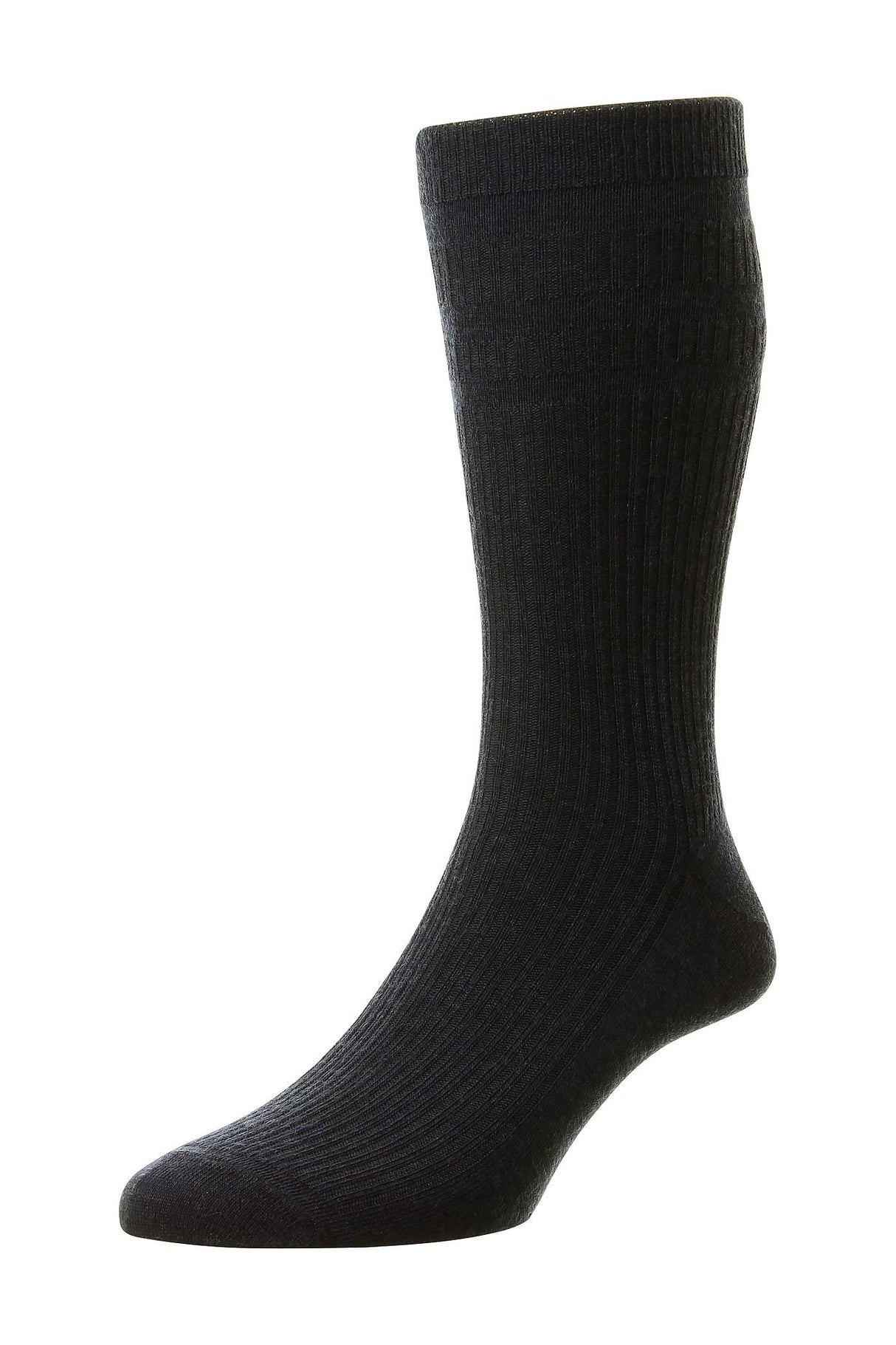 H.J. Hall Wool Soft Top Navy Socks Navy