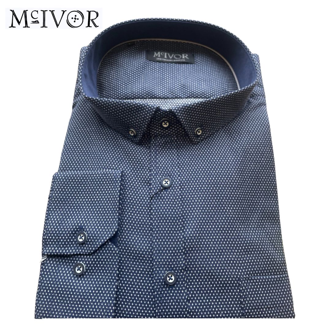 Mc Ivor Hugh Navy Stitch Shirt Navy