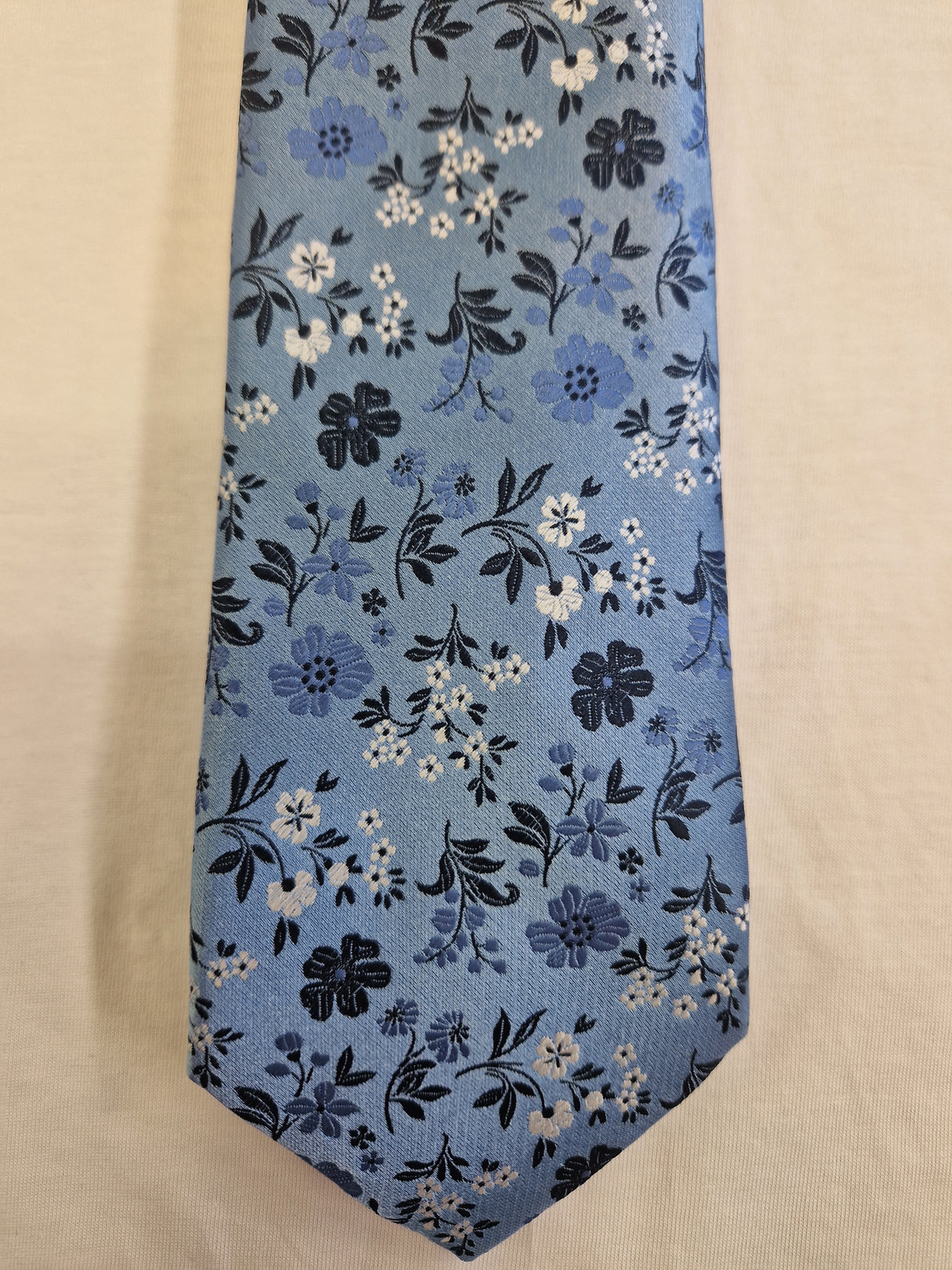 Hunter & Oak X-Long Blue Navy Floral Tie Blue