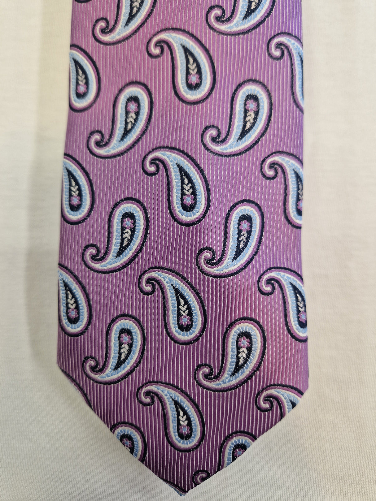 Hunter & Oak X-Long Lilac Detail Tie Purple