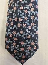 Hunter & Oak X-Long Navy Blue Floral Tie Navy