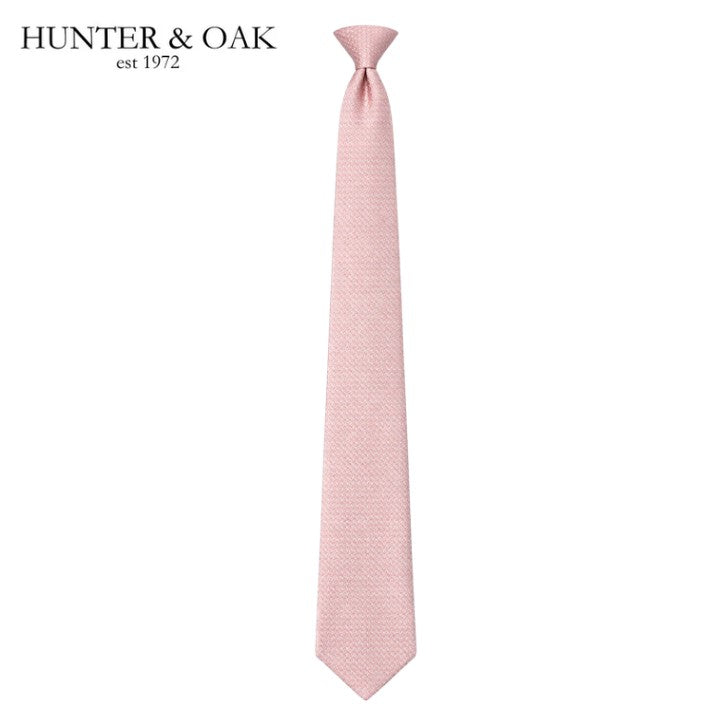 Hunter & Oak X-Long Texture Pink Tie Set Pink