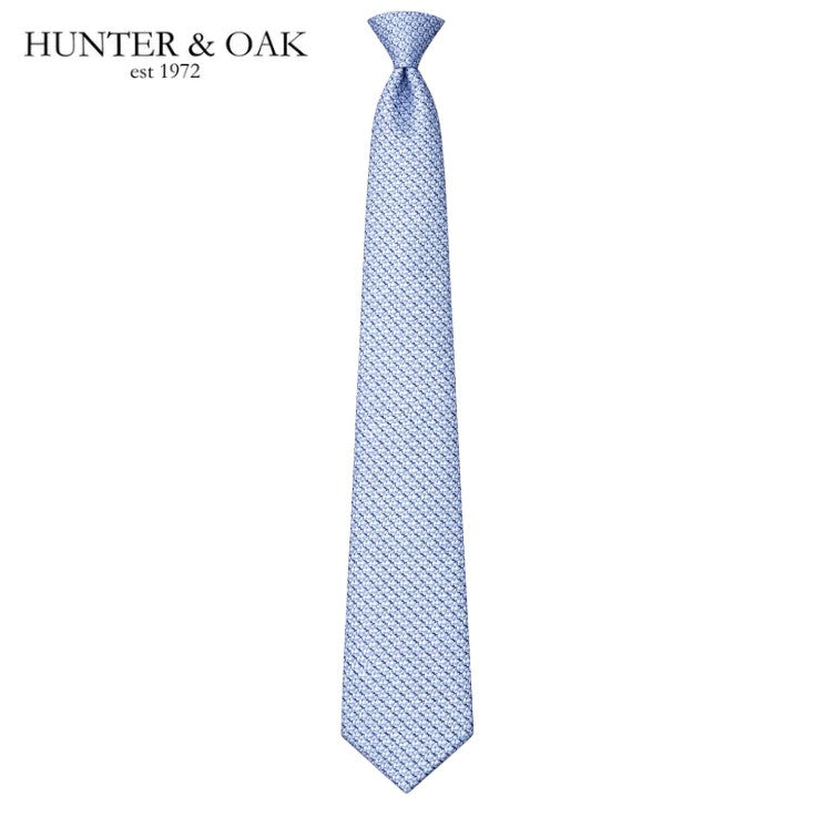 Hunter & Oak X-Long Sky Pattern Tie Set Blue