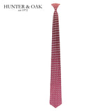 Hunter & Oak X-Long Pink Twill Tie Pink