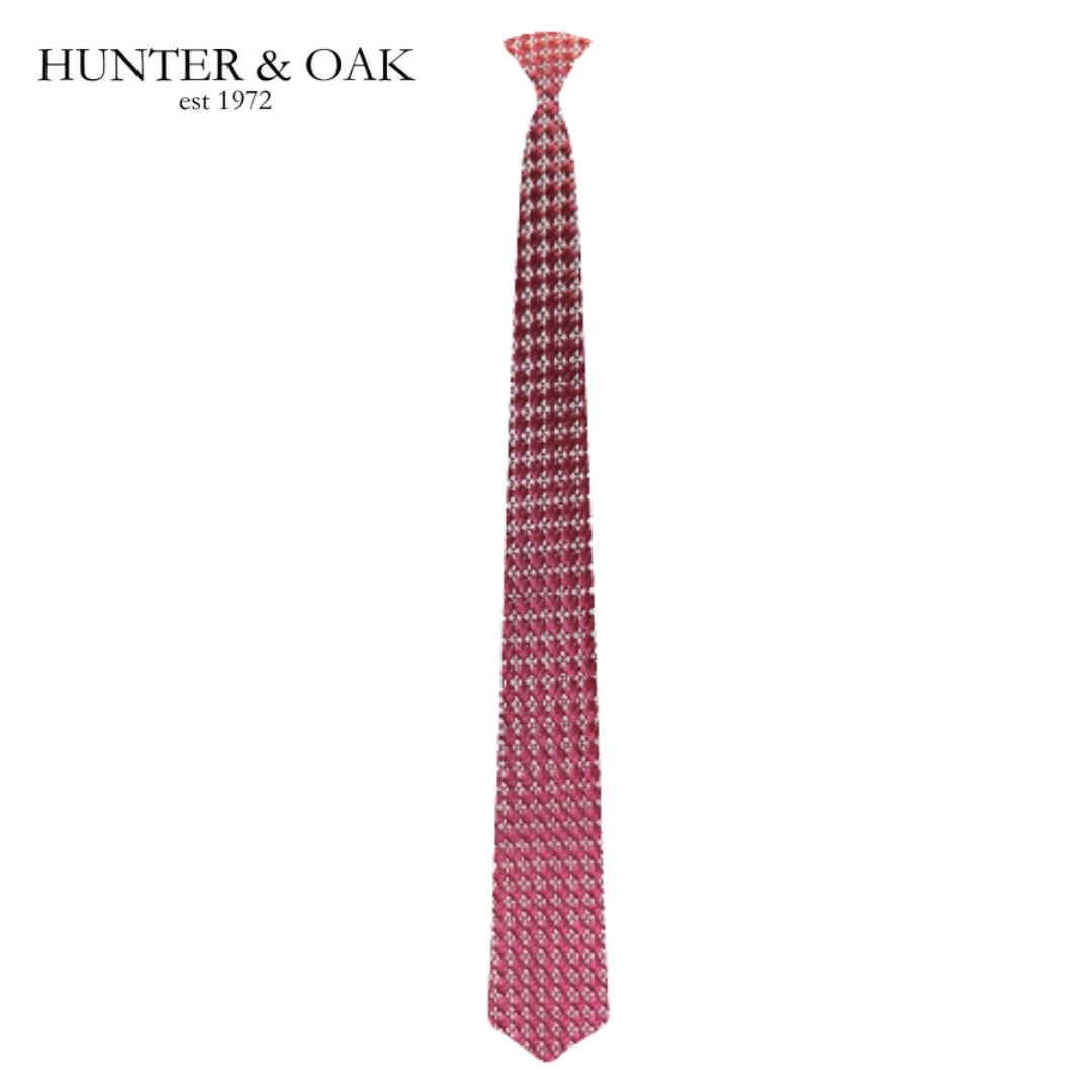 Hunter & Oak X-Long Pink Twill Tie Pink