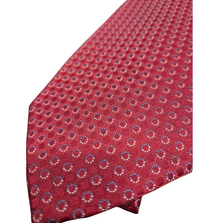 Hunter & Oak X-Long Circle Pattern Tie Red