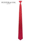 Hunter & Oak X-Long Circle Pattern Tie Red