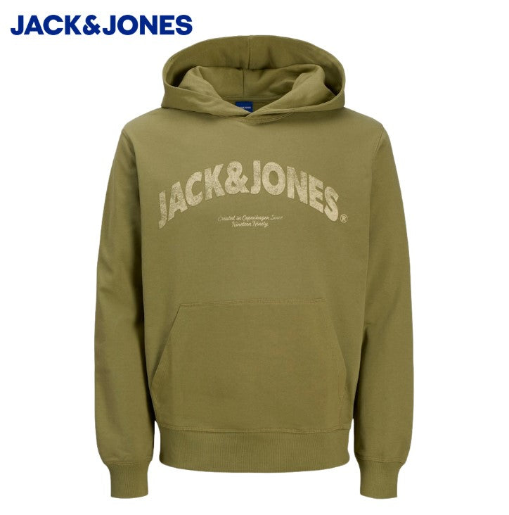 Jack & Jones Almeria Logo Cedar Hoodie Green