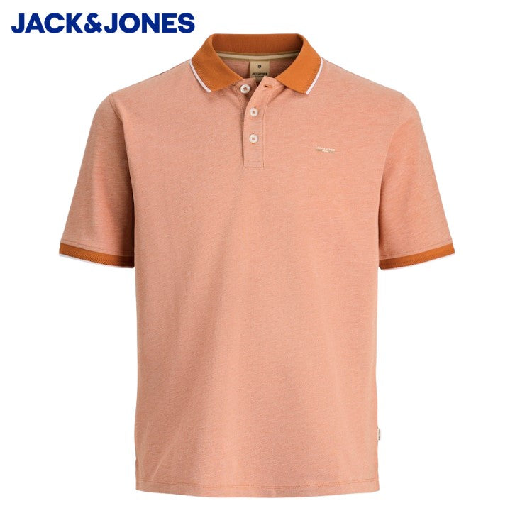 Jack & Jones Alves Tipped Amber Polo Orange