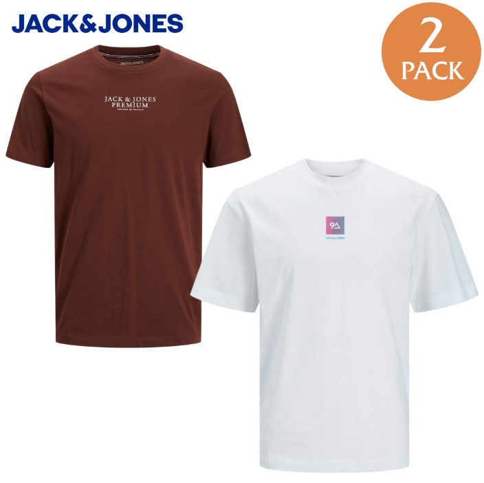 Jack & Jones 2-Pack Archie T-Shirts Brown