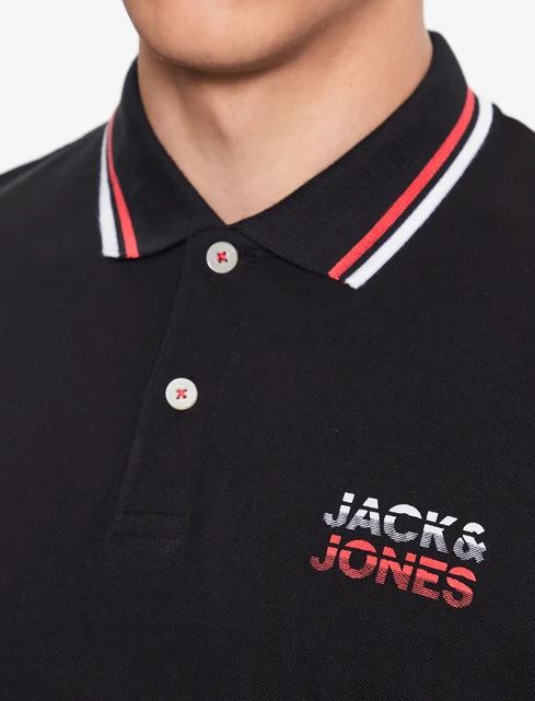 Jack & Jones Atlas Black Polo Shirt Black