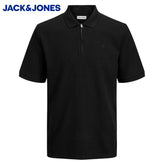 Jack & Jones Austin Zip Black Polo Black