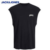 Jack & Jones Belize Black Sleeveless Tee Black