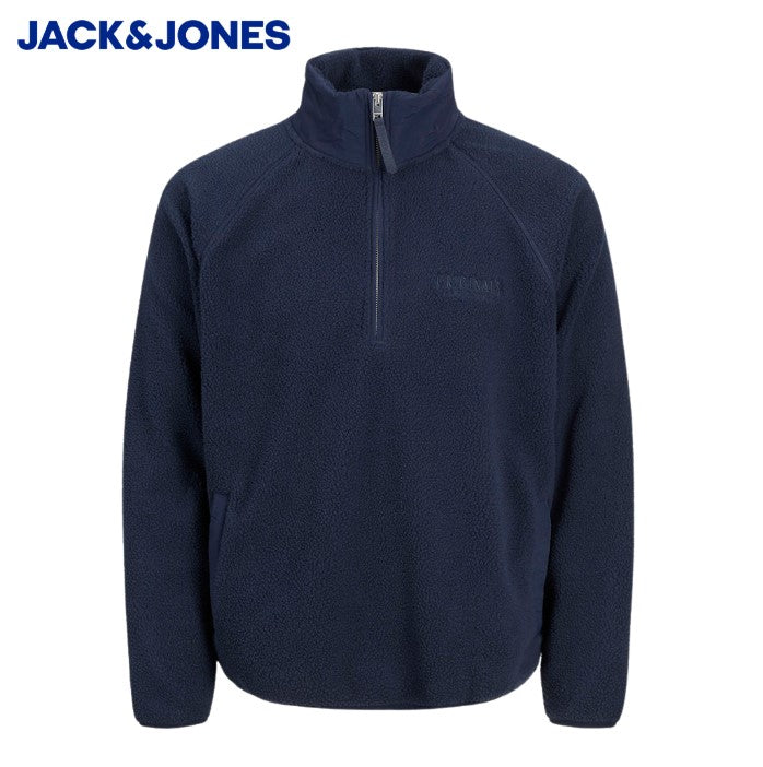 Jack & Jones Berg Quarter Zip Fleece Navy