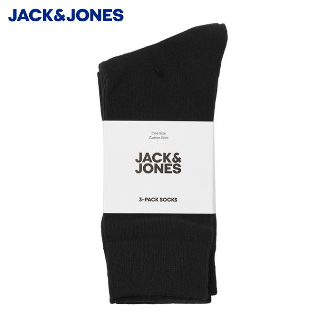 Jack & Jones 3-Pack Black Socks Black