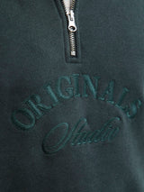 Jack & Jones Bleecker Zip Green Sweater Green