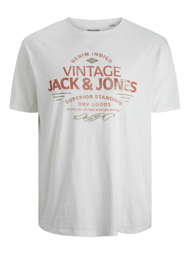 Jack & Jones Blubooster Print White Tee White