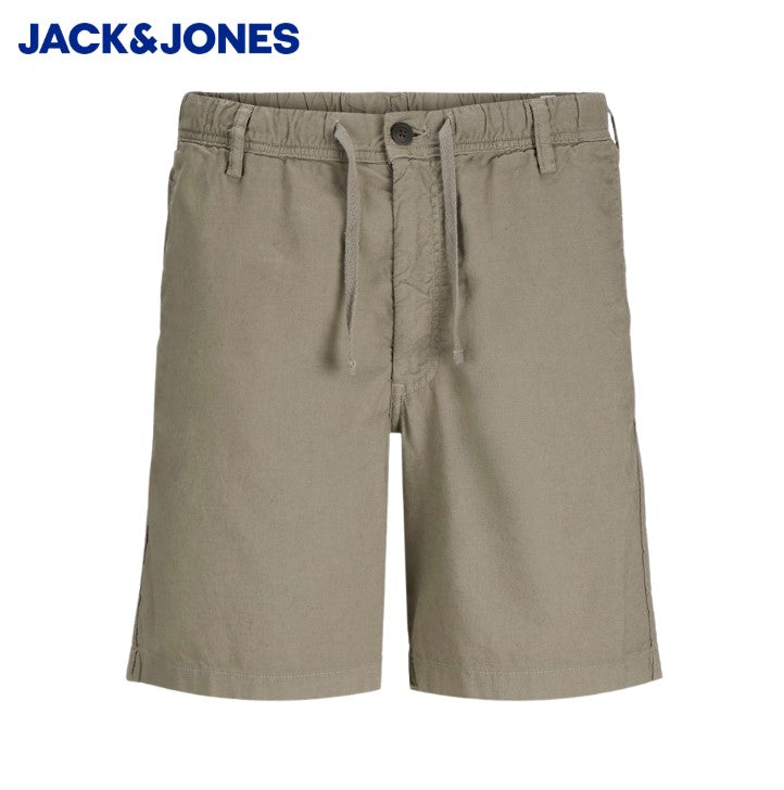 Jack & Jones Bondi Linen Olive Shorts Green