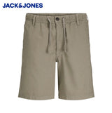 Jack & Jones Bondi Linen Olive Shorts Green