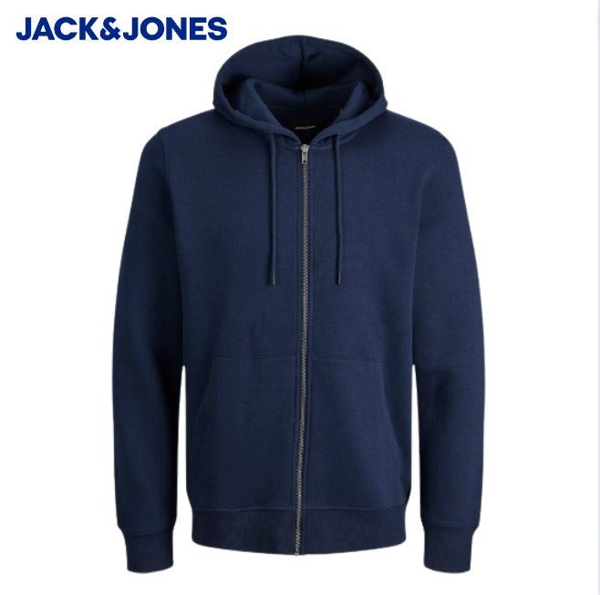 Jack & Jones Bradley Navy Zip Hoodie Navy