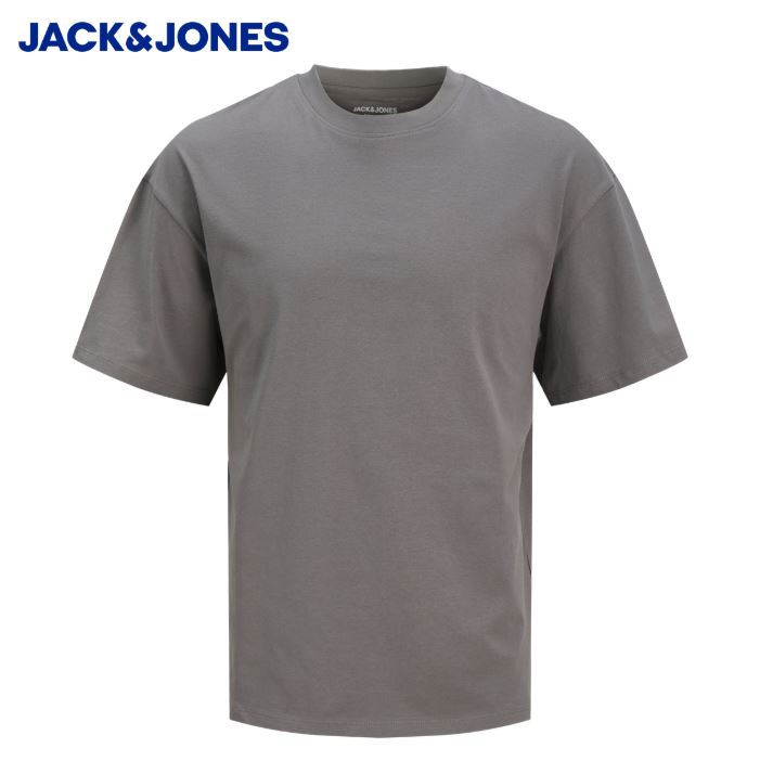 Jack & Jones Bradley Round Neck Grey Tee Grey