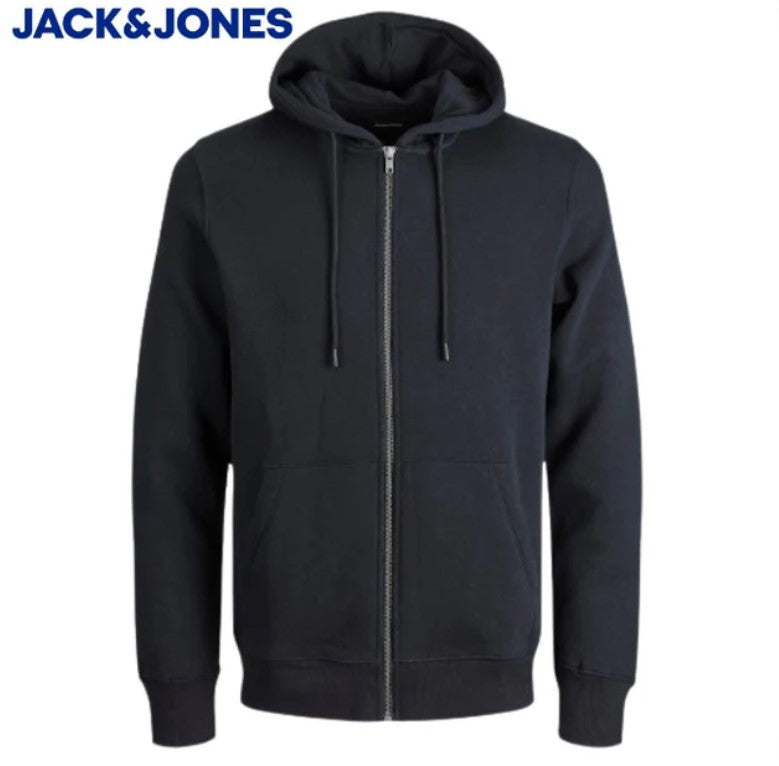 Jack & Jones Bradley Zip Black Hoodie Black