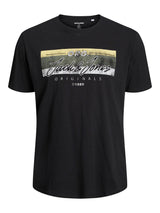 Jack & Jones Brady Black Print Tee Black