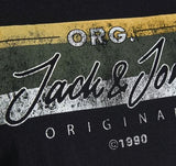 Jack & Jones Brady Black Print Tee Black