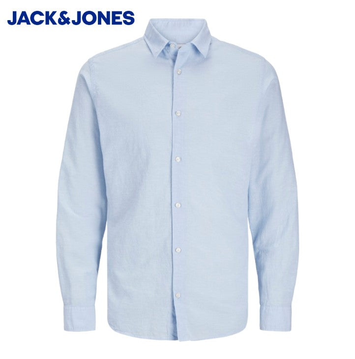 Jack & Jones Breeze Linen Collar Shirt Blue