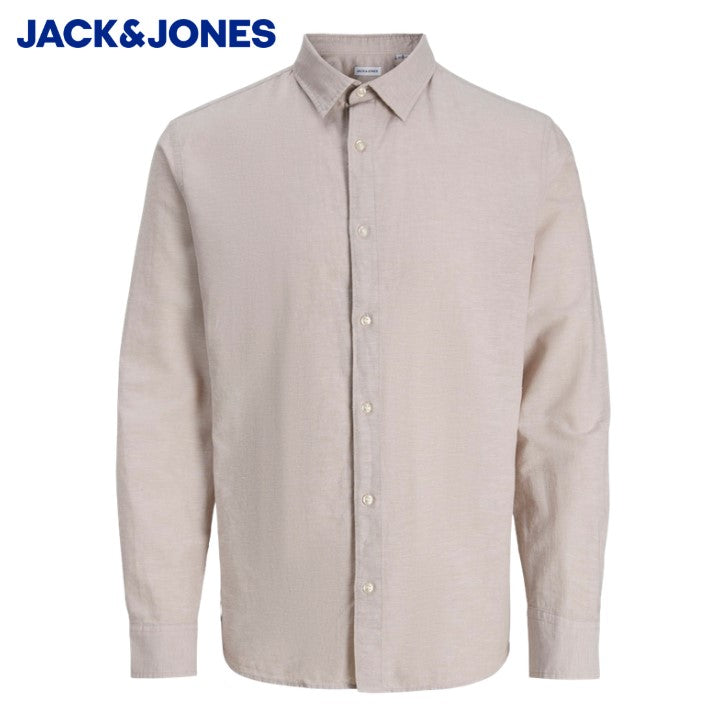 Jack & Jones Breeze Linen String Shirt Beige