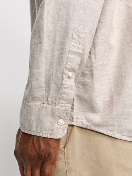Jack & Jones Breeze Linen String Shirt Beige