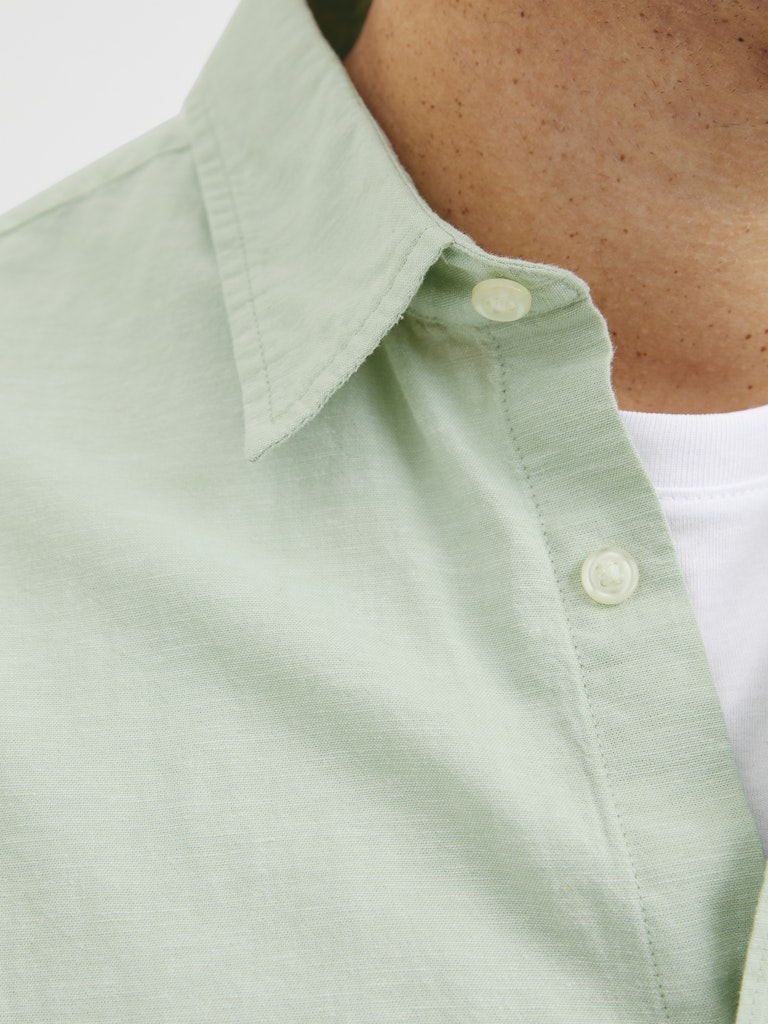 Jack & Jones Breeze Linen Collar Shirt Green