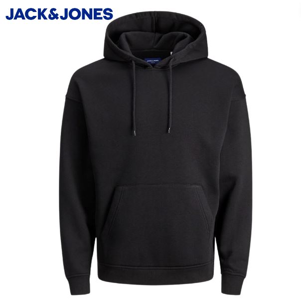 Jack & Jones Brink Plain Black Hoodie Black