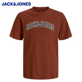 Jack & Jones Caleb Logo Burnt Henna Tee Orange