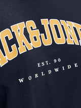 Jack & Jones Caleb Logo Navy T-Shirt Navy