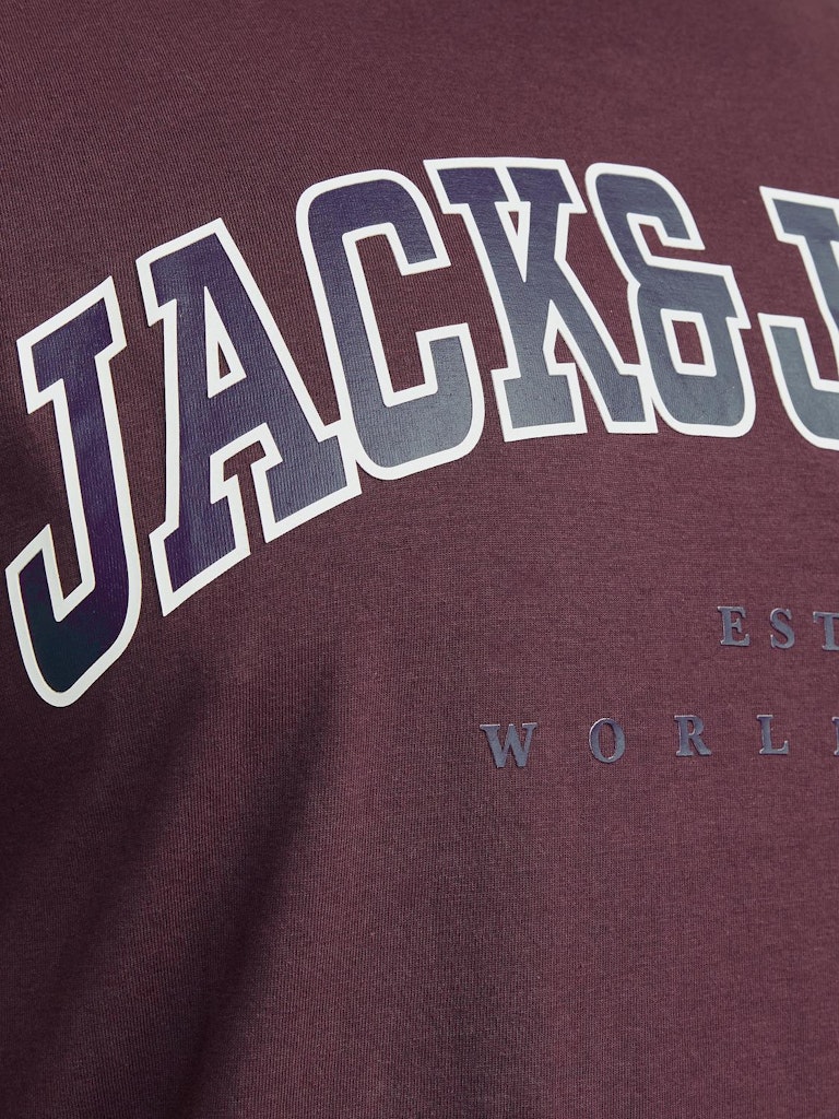 Jack & Jones Caleb Logo Wine Tee Wine
