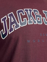 Jack & Jones Caleb Logo Wine Tee Wine