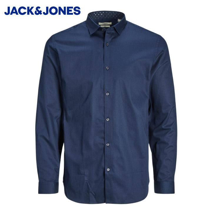 Jack & Jones Cardiff Navy Contrast Shirt Navy