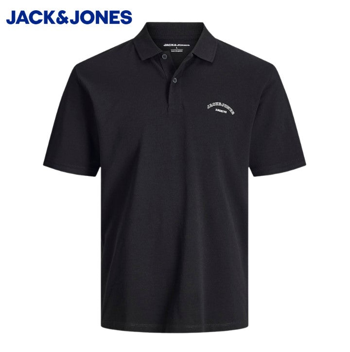 Jack & Jones College Logo Black Polo Black