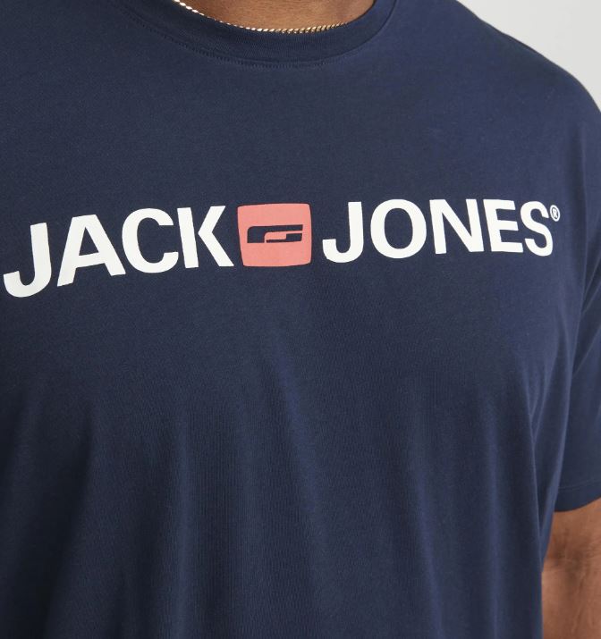 Jack & Jones Corp Logo Navy T-Shirts Navy