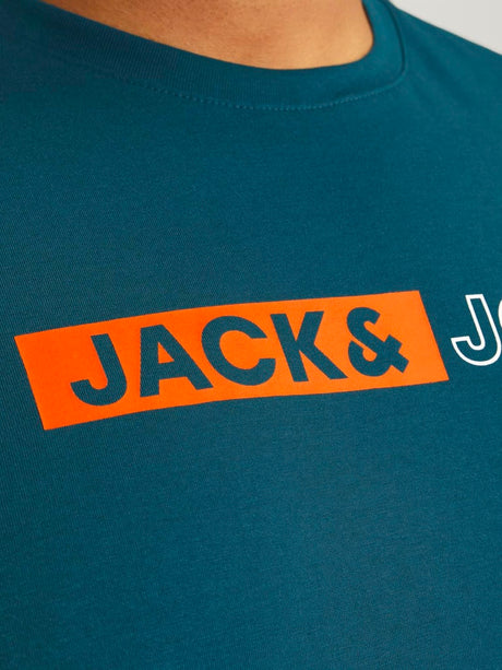 Jack & Jones Corp Logo Teal T-Shirt Green