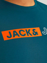 Jack & Jones Corp Logo Teal T-Shirt Green